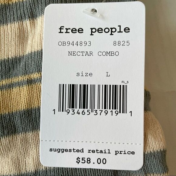 Free People Nectar Combo Striped Tank Top in Gray and Tan NWT Large - Picture 9 of 11